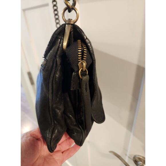 Maxon Collection Black ITALIAN NAPPA LEATHER Crossbody w Strap bag purse - Picture 10 of 12